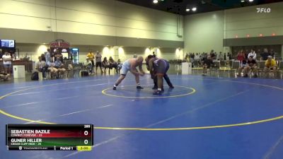 285 lbs Round 2 (6 Team) - Sebastien Bazile, Cowboy Forever vs Guner Hiller, Cedar Cliff High