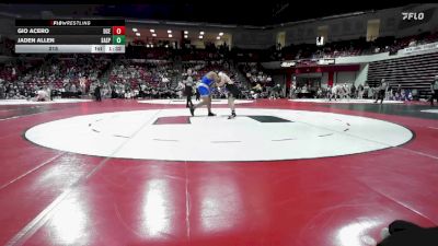 215 lbs Quarterfinals (8 Team) - Gio Acero, DEER CREEK (ED) vs Jaden Allen, SAND SPRINGS