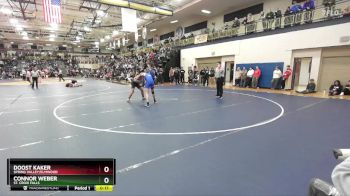 157 lbs Cons. Round 3 - Connor Weber, St. Croix Falls vs Doost Kaker, Spring Valley/Elmwood