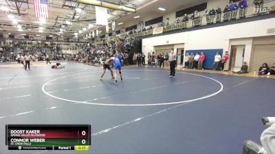 157 lbs Cons. Round 3 - Connor Weber, St. Croix Falls vs Doost Kaker, Spring Valley/Elmwood