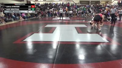 170 lbs Cons. Round 1 - Cayla Stricker, Lisbon vs Alex Westphal, Independence