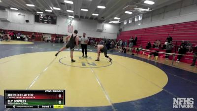 217 lbs Cons. Round 3 - John Schlatter, Castro Valley High School vs Ely Bowles, Willits High School