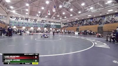 120 lbs Cons. Round 2 - Joaquin Jacobo, Eastlake vs Luke Krunchev, La Costa Canyon