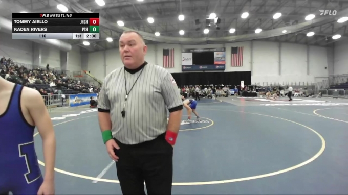 Kaden Rivers 116 lbs Round 1 (3 Team) - Tommy Aiello, John H Glenn HS vs Kaden ...