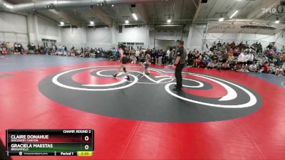 130 lbs Champ. Round 2 - Graciela Maestas, Broomfield vs Claire Donahue, Discovery Canyon