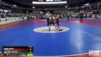 7A 132 lbs Semifinal - Yanik Simon, Huntsville vs Brayden Wilson, Opelika Hs