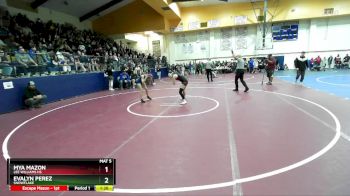 100 lbs Semifinal - Mya Mazon, Lee Williams HS vs Evalyn Perez, Snowflake