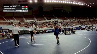 132-D3 Quarterfinal - Ricky Aguilar, Poston Butte High School vs Daniel Williams, Shadow Mountain High School