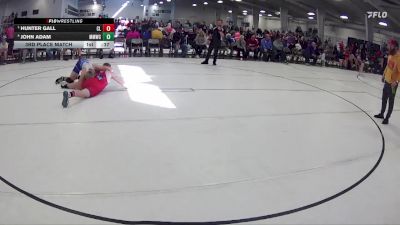 185 lbs 3rd Place Match - Hunter Gall, Clarkson Leigh vs John Adam, Meridian Mustang Wrestling Club