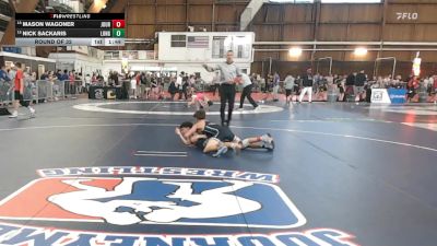 113 lbs Round Of 32 - Mason Wagoner, Journeymen WC vs Nick Sackaris, Long Beach High School