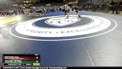 96 lbs Cons. Semi - Matthew Hall, Whatcom Wrestling Academy vs Zachary Meyers, Ascend Wrestling Academy