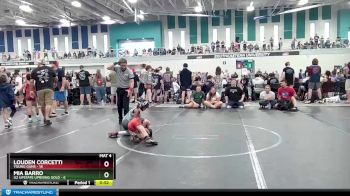 56 lbs Round 5 (8 Team) - Mia Barro, U2 Upstate Uprising Gold vs Louden Corcetti, Young Guns