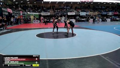 171 lbs Quarterfinal - Zane Gerlach, South Anchorage High School vs Louis Poland, Student Wrestling Development Program