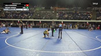 90 lbs Quarterfinal - Leila LeVesseur, Levici Prep vs Nevaeh Ortega, Storm Wrestling Academy