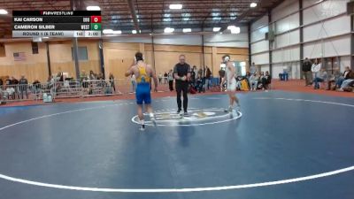 133 lbs Round 1 (6 Team) - Kai Carson, Eastern Oregon University (OR) vs Cameron Silber, Westcliff