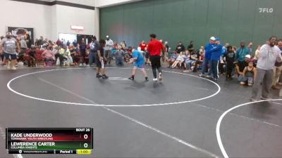 Cons. Round 1 - Kade Underwood, Tomahawk Youth Wrestling vs Lewerence Carter, Columbia Knights