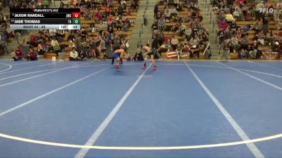 85 lbs Quarterfinal - Jaxon Randall, Jesup Mat Club vs Jade Thomas, Team Apex