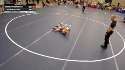 12U - 70 lbs Cons. Semis - Brettly Steffensen, Flat Earth Wrestling Club vs Arthur Nelson, Blaine Wrestling Association