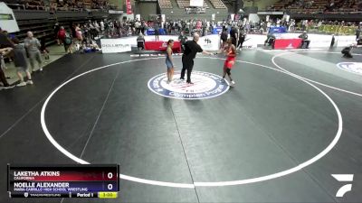 68 lbs Semifinal - Laketha Atkins, California vs Noelle Alexander, Maria Carrillo High School Wrestling