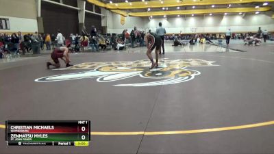 133 lbs Cons. Round 1 - Christian Michaels, Waynesburg vs Zenmatsu Myles, St. John Fisher