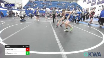 100 lbs Final - Reid Botchlet, Choctaw Ironman Youth Wrestling vs Cayden Beavers, Harrah Little League Wrestling