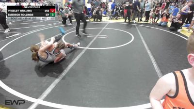 89-97 lbs Rr Rnd 2 - Presley Williams, Sperry Wrestling Club vs Emerson Rollings, Tulsa Blue T Panthers