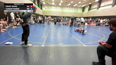 74 lbs Quarterfinal - Emory Massa, Slate Wrestling Academy vs Carson Powers, Teknique Wrestling