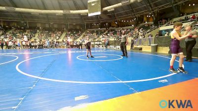 90 lbs Quarterfinal - Wyatt Hall, Bristow Youth Wrestling vs Lincoln Mosby, Wyandotte Youth Wrestling