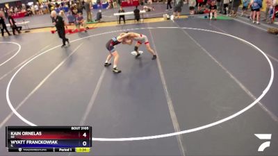 119 lbs Quarterfinal - Kain Ornelas, NE vs Wyatt Franckowiak, IL