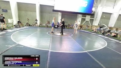 190 lbs 2nd Wrestleback (8 Team) - Jeremiah Wilgers, South Dakota vs Jaxon Thompson, Minnesota Red