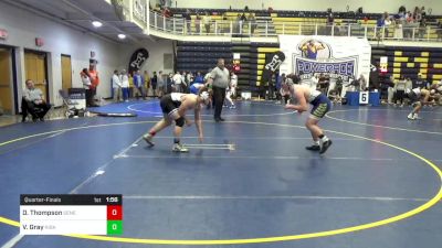 189 lbs Quarterfinal - Denzil Thompson, Seneca Valley vs Vinny Gray, Kiski Area