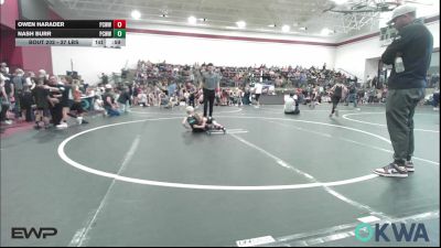 37 lbs Rr Rnd 1 - Owen Harader, Ponca City Wildcat Wrestling vs Nash Burr, Ponca City Wildcat Wrestling