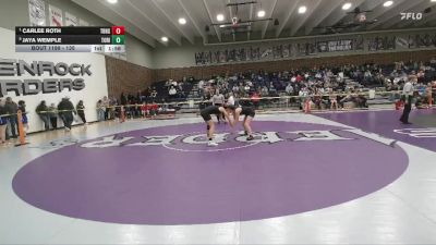 135 lbs Quarterfinal - Carlee Roth, Thunder Basin vs Jaya Wemple, Tongue River