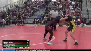 101 lbs Champ. Round 2 - Leilah Patel, Tustin vs Ashley Barber, Yucca Valley