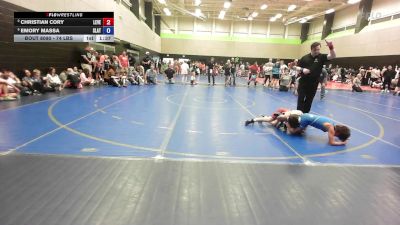 74 lbs 3rd Place - Christian Cory, Level Up Wrestling Center vs Emory Massa, Slate Wrestling Academy