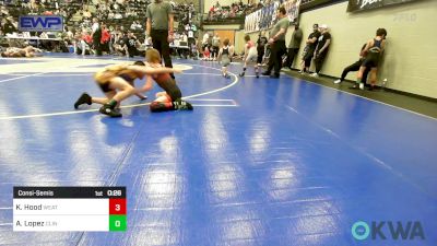 64 lbs Consolation - Konner Hood, Weatherford Youth Wrestling vs Adrien Lopez, Clinton Youth Wrestling