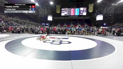 115 lbs Cons. Sub-quarters - Kendal Haynie, FL vs Leona Gao, NY