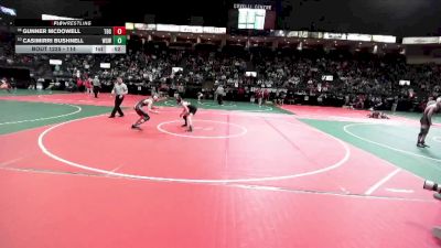 114 lbs Cons. Round 4 - Gunner McDowell, TBG1 vs Casimirri Bushnell, WSW1