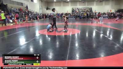 45 lbs Quarterfinal - Bowen Dickey, Forest Lake Wrestling Club vs Boden Perry, Blaine Wrestling Association