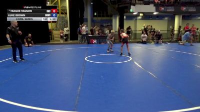 59 lbs Cons. Semis - Teague Vaughn, Hawk Wrestling Club vs Luke Brown, Open Mats Wrestling Club
