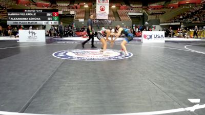 Cadet Girls - 125 lbs 1st Place Match - Hannah Villareale, Dirty Birds Wrestling Club vs AlexAndrea Corona, Blazers Wrestling Club