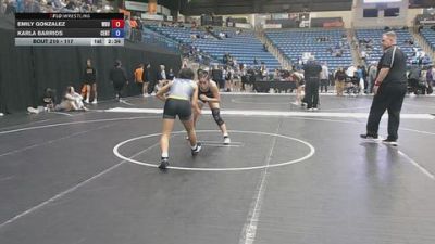 117 lbs Cons. Round 3 - Karla Barrios, Central Christian College vs Emily Gonzalez, Wayland Baptist University