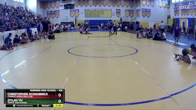 106 lbs Cons. Round 2 - Christopher Schnobrick, Cowboy Wrestling Club vs Dylan Vu, Venice High School