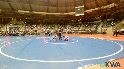 46 lbs Round Of 32 - Hayden Gregory, Tulsa Blue T Panthers vs Lynx Lehman, Noble Takedown Club