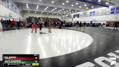 110 lbs Champ. Round 1 - Arata Sakamoto, Santa Monica High School Wrest vs Eva Jimenez, Lawndale