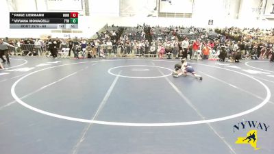 60 lbs 3rd Place Match - Viviana Monacelli, Falconer Youth Wrestling vs Paige Liermann, Warrior Warehouse Wrestling