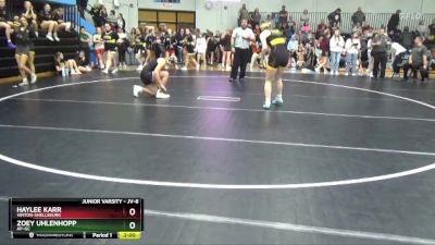 JV-8 lbs Round 1 - Haylee Karr, Vinton-Shellsburg vs Zoey Uhlenhopp, AP-GC