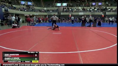 70 lbs Round 3 - Isabella Henze, Maverick Training Center vs Zoey Marstein, Princeton