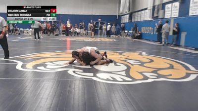 197 lbs Consi Of 8 #1 - Dalton Danza, Wesleyan vs Michael Moussa, Plymouth