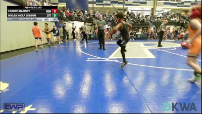 55 lbs Round Of 16 - Legend Ramsey, Midwest City Bombers Youth Wrestling Club vs Myles Wolf Gibson, Standfast